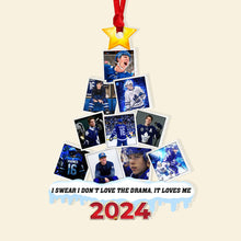 Load image into Gallery viewer, Personalized Ice Hockey Photo Ornament - Custom Christmas Tree Decoration for Hockey Fans
