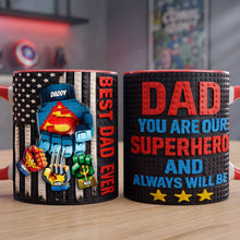 Load image into Gallery viewer, Best Dad Ever! Personalize Your Dad’s Little Crew Fist Bump Accent Mug - Unique Gift for Dads, Grandpas, and Father Figures Coffee Mug PopCulturePrints
