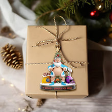 Load image into Gallery viewer, &quot;Go Ahead... Jingle My Balls!&quot; Personalized Santa Christmas Ornament - A Fun Gift for True Fans Ornament PopCulturePrints
