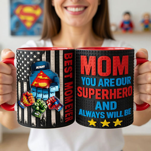 “Mom, You Are Our Superhero!” - Personalized Coffee Mug for Mother's Day Coffee Mug PopCulturePrints