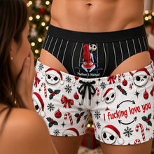 Load image into Gallery viewer, “Love Never Dies” - Dark Romance Couple Men's Boxers - Personalized Gifts for Couples Boxer Briefs PopCulturePrints
