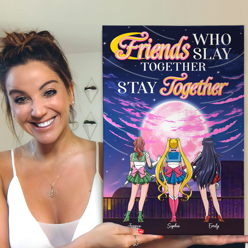 Personalized Best Friends Anime Canvas Poster & Canvas PopCulturePrints