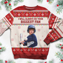 Load image into Gallery viewer, Personalized Baseball Kids Christmas Sweater
