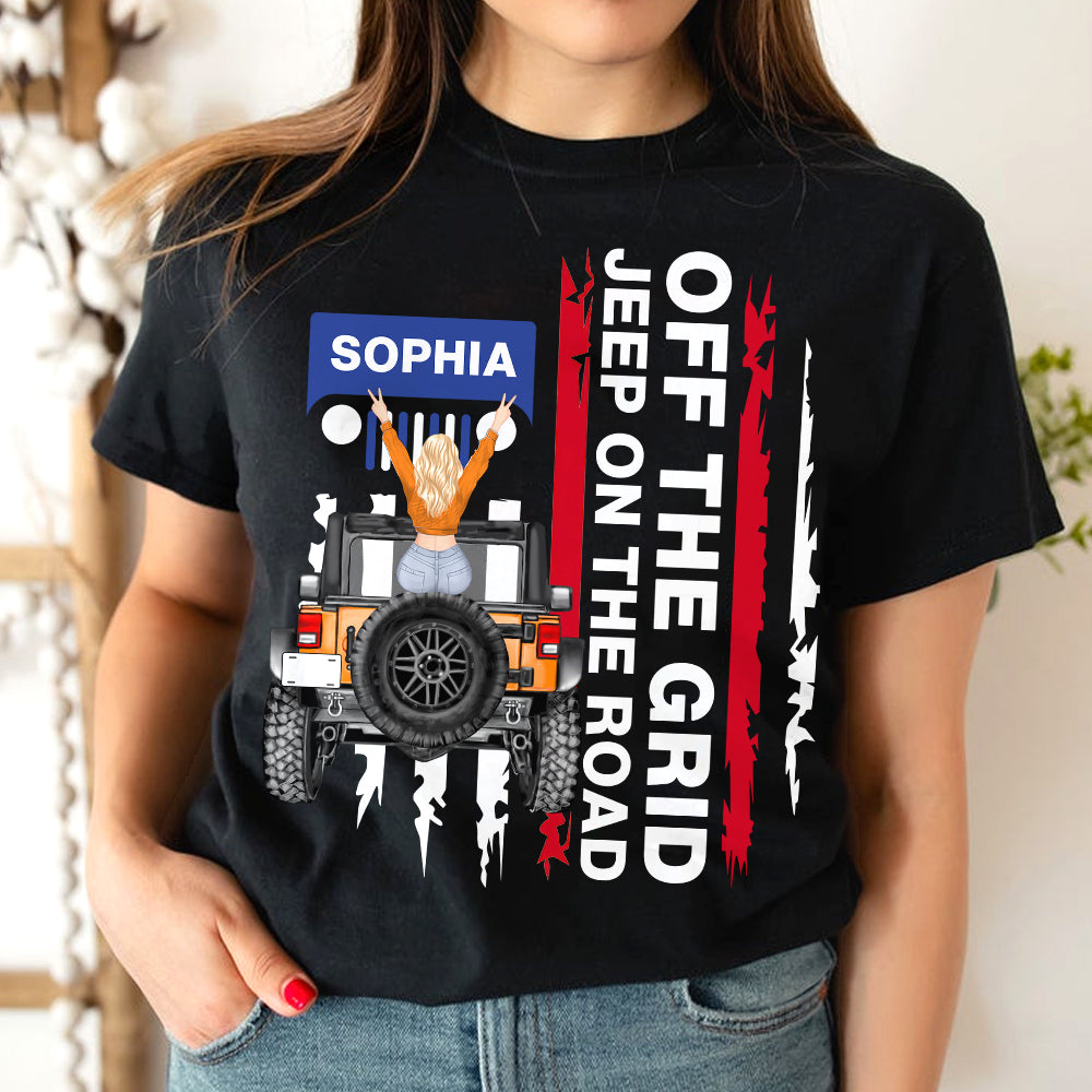 Personalized Off The Grid Jeep On The Road T-Shirt