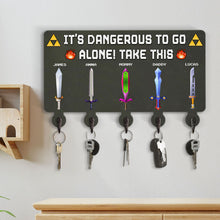 Load image into Gallery viewer, Personalized Family Key Hanger - Adventure Theme Wood Sign PopCulturePrints
