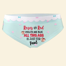 Load image into Gallery viewer, Personalized Boxer Briefs for Couples - Roses Are Red Design Boxer Briefs PopCulturePrints
