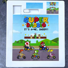 Load image into Gallery viewer, “It&#39;s-a-Me, Daddy! Celebrate Fatherhood” - Super Dad Sliding Puzzle - Personalized Gift for Dads, Grandpas, and More Sliding Puzzle PopCulturePrints
