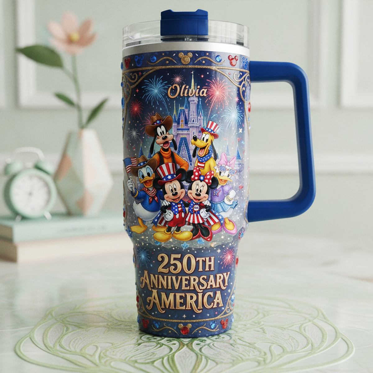 Celebrate America with a Fun Twist - Personalized 40oz Tumbler for True Patriots