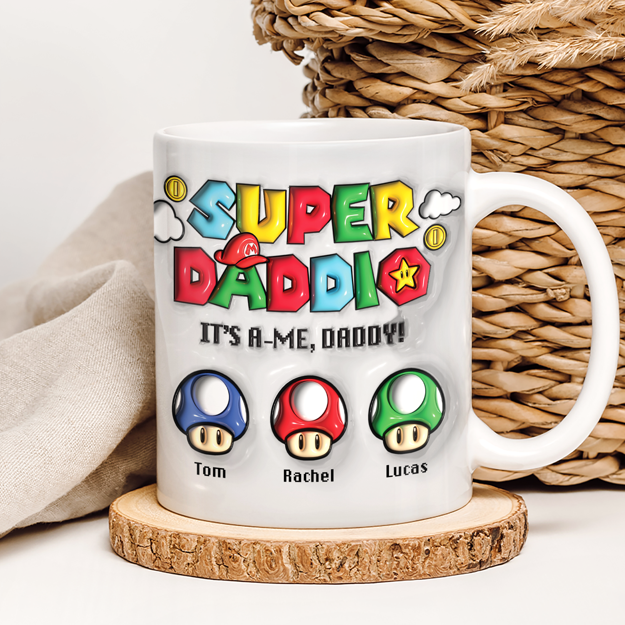 Super Daddio Personalized Coffee Mug for Father's Day Coffee Mug PopCulturePrints