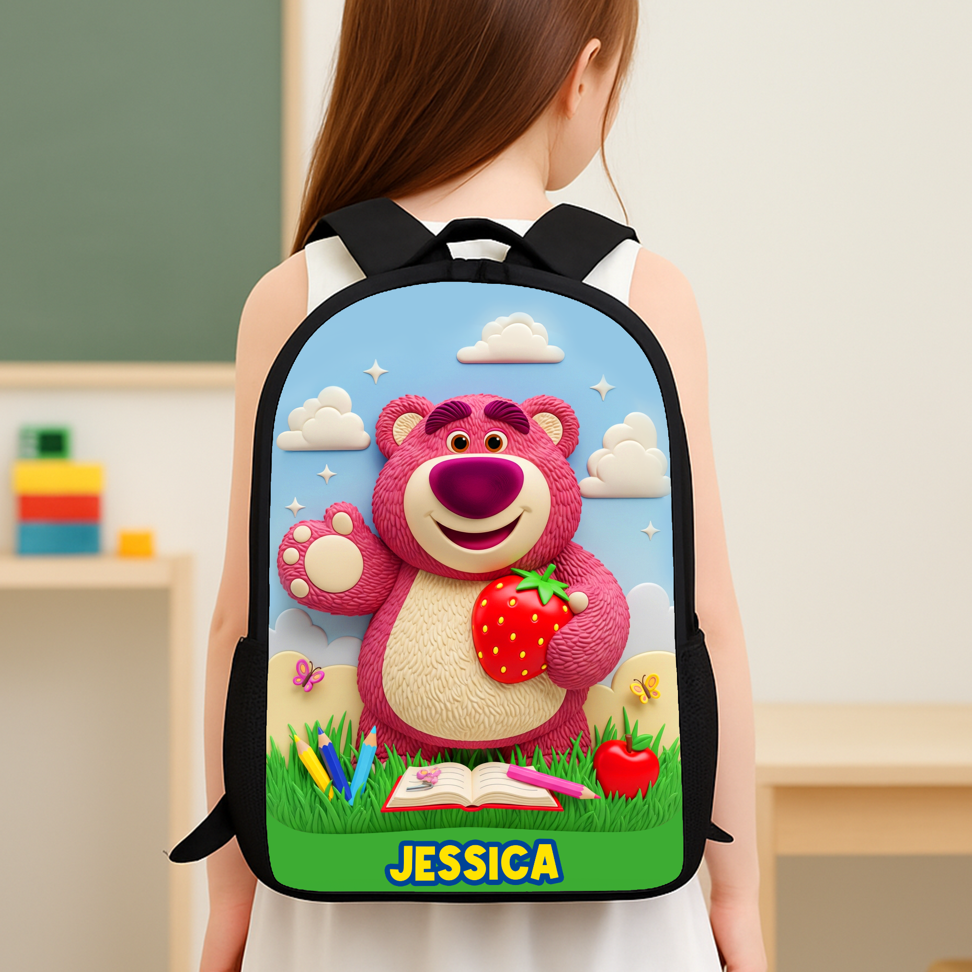 Bring Joy to School Days with Our Cute Character Backpack - Personalized Gift for Kids Backpack PopCulturePrints
