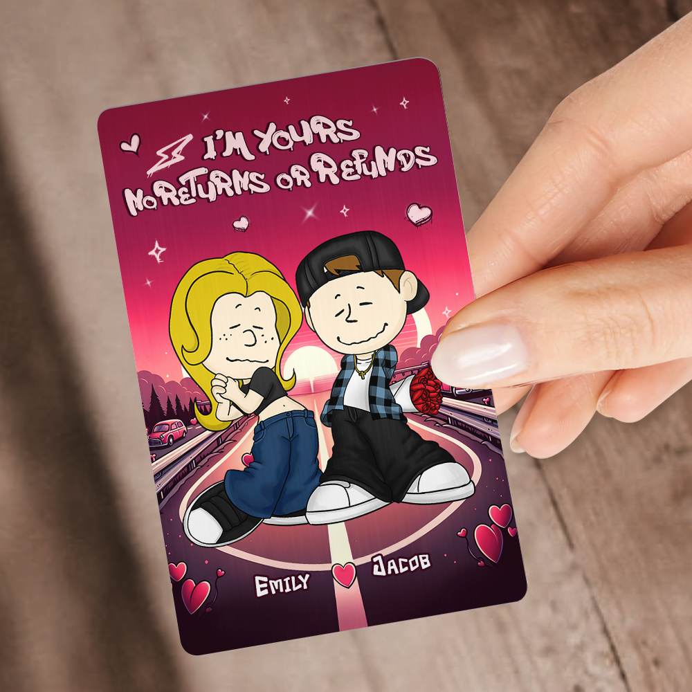 Personalized Wallet Card for Couples - No Returns or Refunds Wallet Card PopCulturePrints