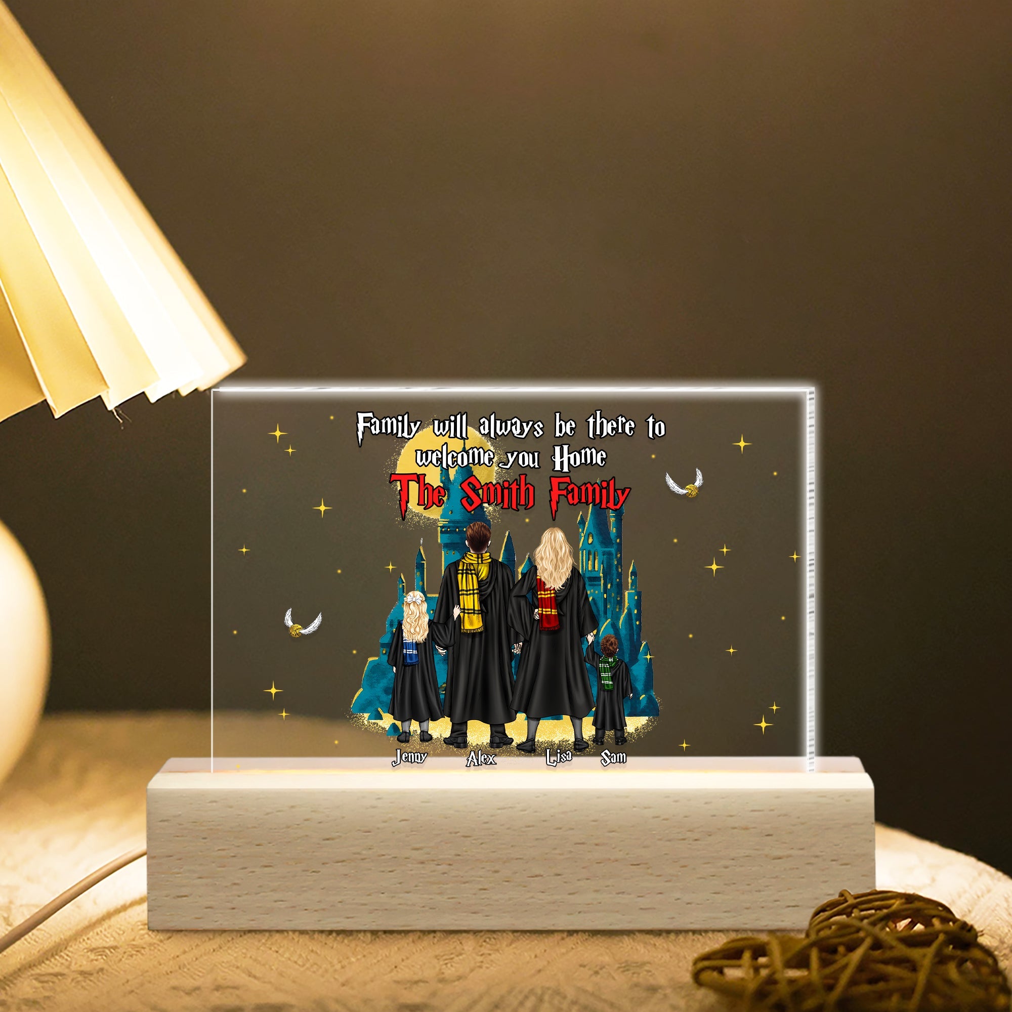 Personalized LED Light for Wizard Family - Welcome Home Gift