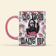 Load image into Gallery viewer, Custom Horror Fan Halloween Mug - Pink Scream Coffee Mug PopCulturePrints
