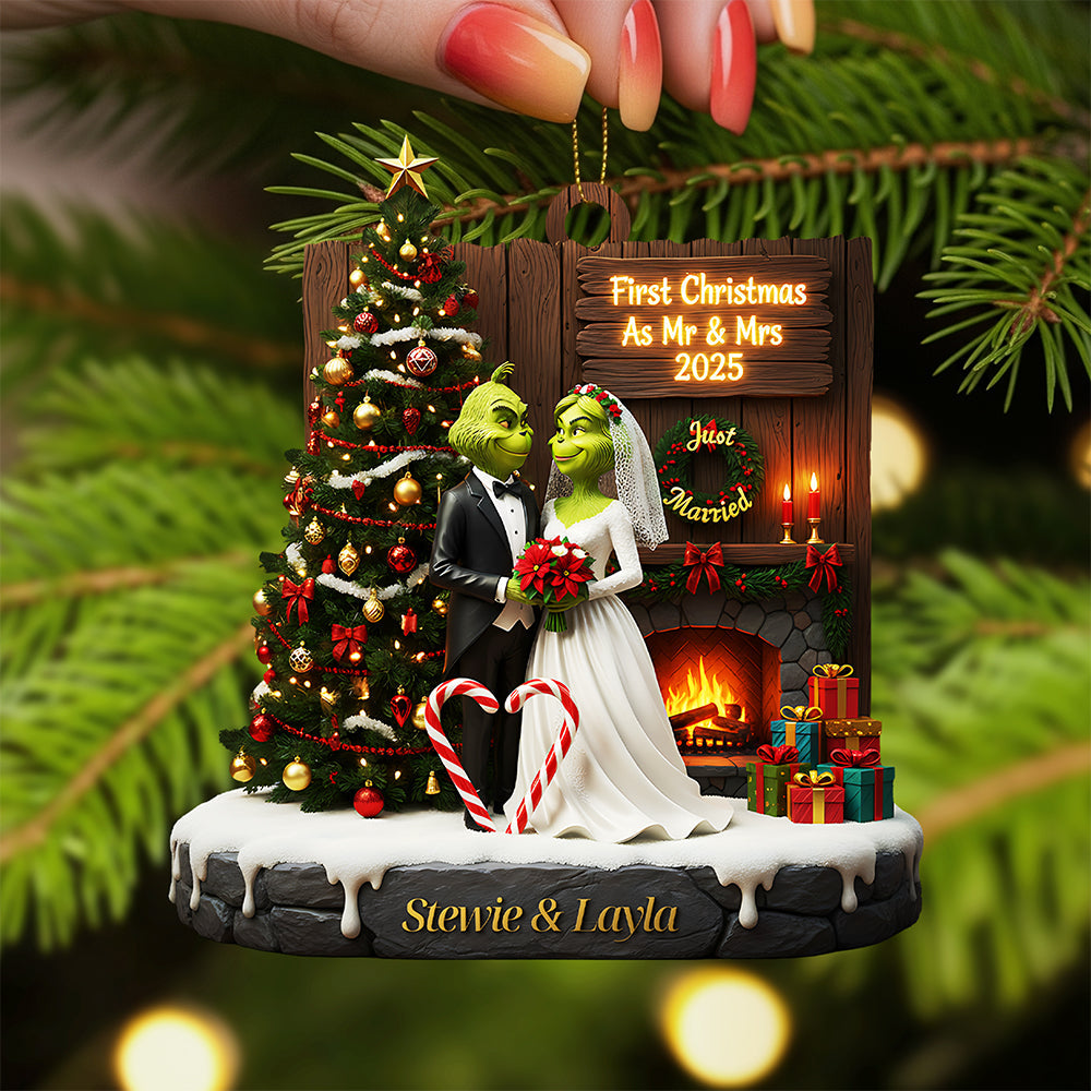 “Our First Christmas Together!” - Personalized Christmas Ornament - Gift for Newlyweds and Christmas Lovers Ornament PopCulturePrints