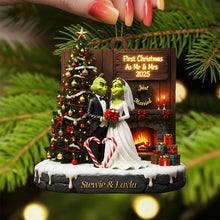 Load image into Gallery viewer, “Our First Christmas Together!” - Personalized Christmas Ornament - Gift for Newlyweds and Christmas Lovers Ornament PopCulturePrints
