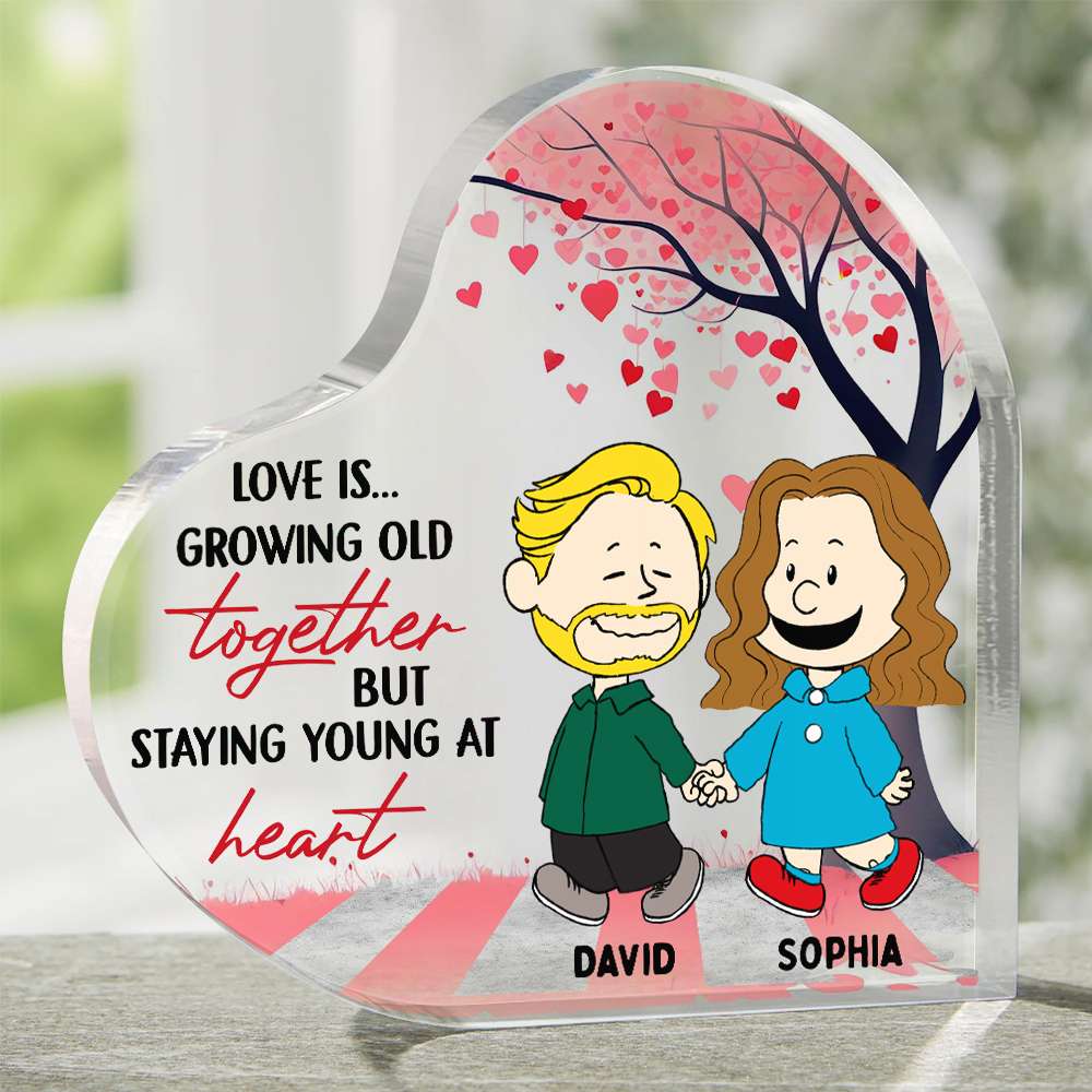 Personalized Heart Plaque for Couples - Custom Names & Message Shaped Plaques PopCulturePrints
