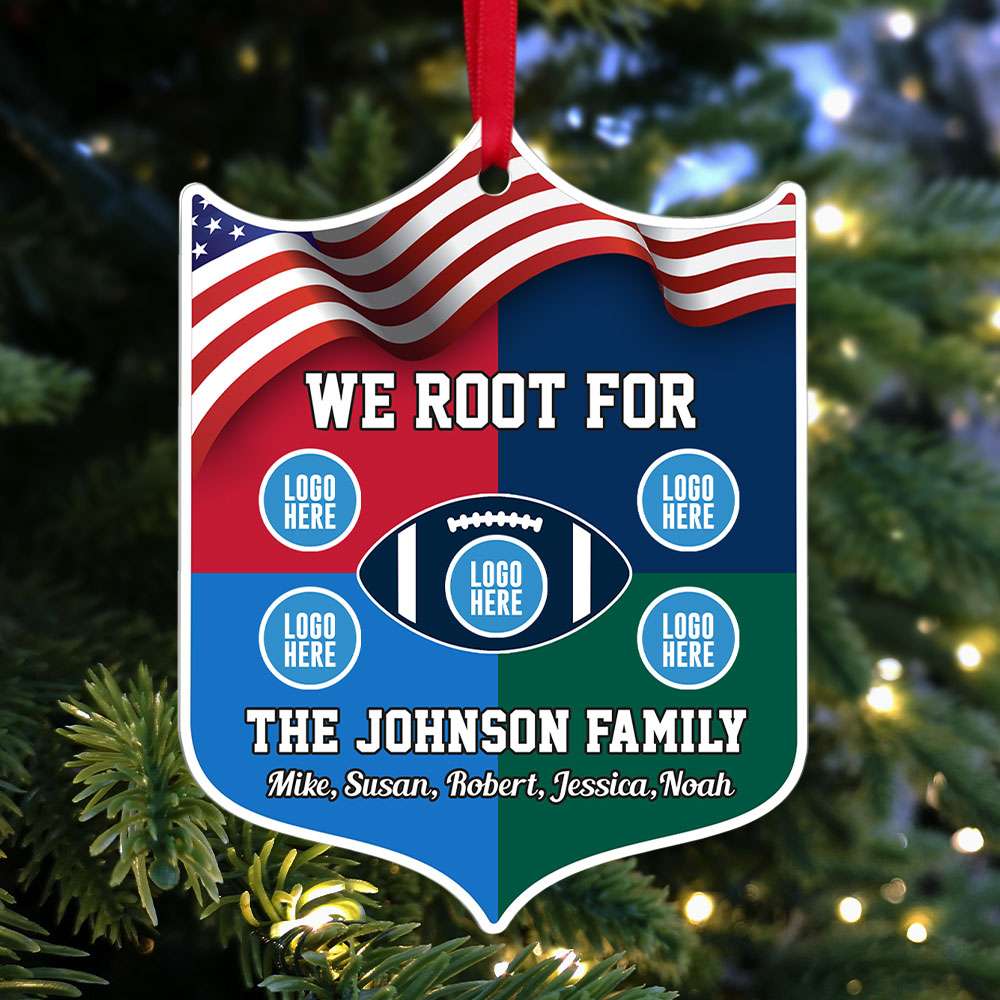 Personalized Family Football Fan Ornament Ornament PopCulturePrints
