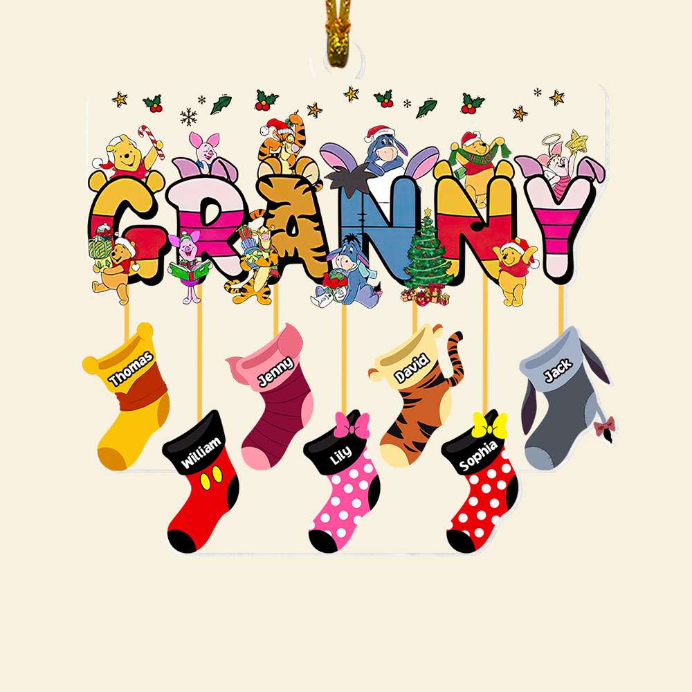 Custom Cartoon Grandma Christmas Ornament Ornament PopCulturePrints