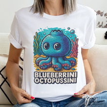 Load image into Gallery viewer, &quot;Bring Joy with Blueberrini Octopussini!&quot; - Customizable Shirt for Kids - Perfect Gift for Marine Life Lovers Shirts PopCulturePrints
