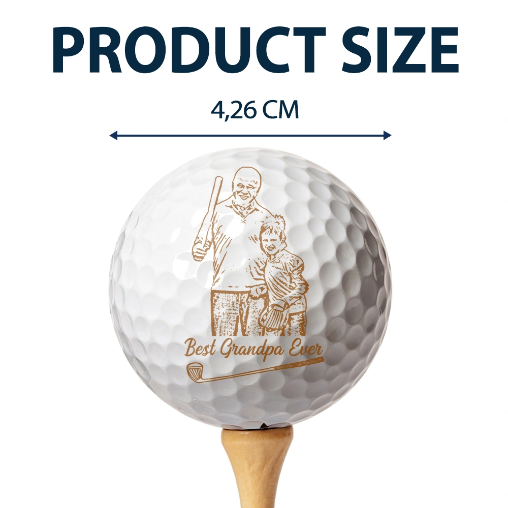 “Best Dad By Par” - Custom Personalized Golf Ball for Dad, Grandpa, and Golf Lovers Golf Ball PopCulturePrints