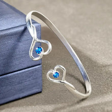 Load image into Gallery viewer, I Am Always With You - Personalized Gem Heart Cuff Bracelet Gem Heart Cuff Bracelet PopCulturePrints
