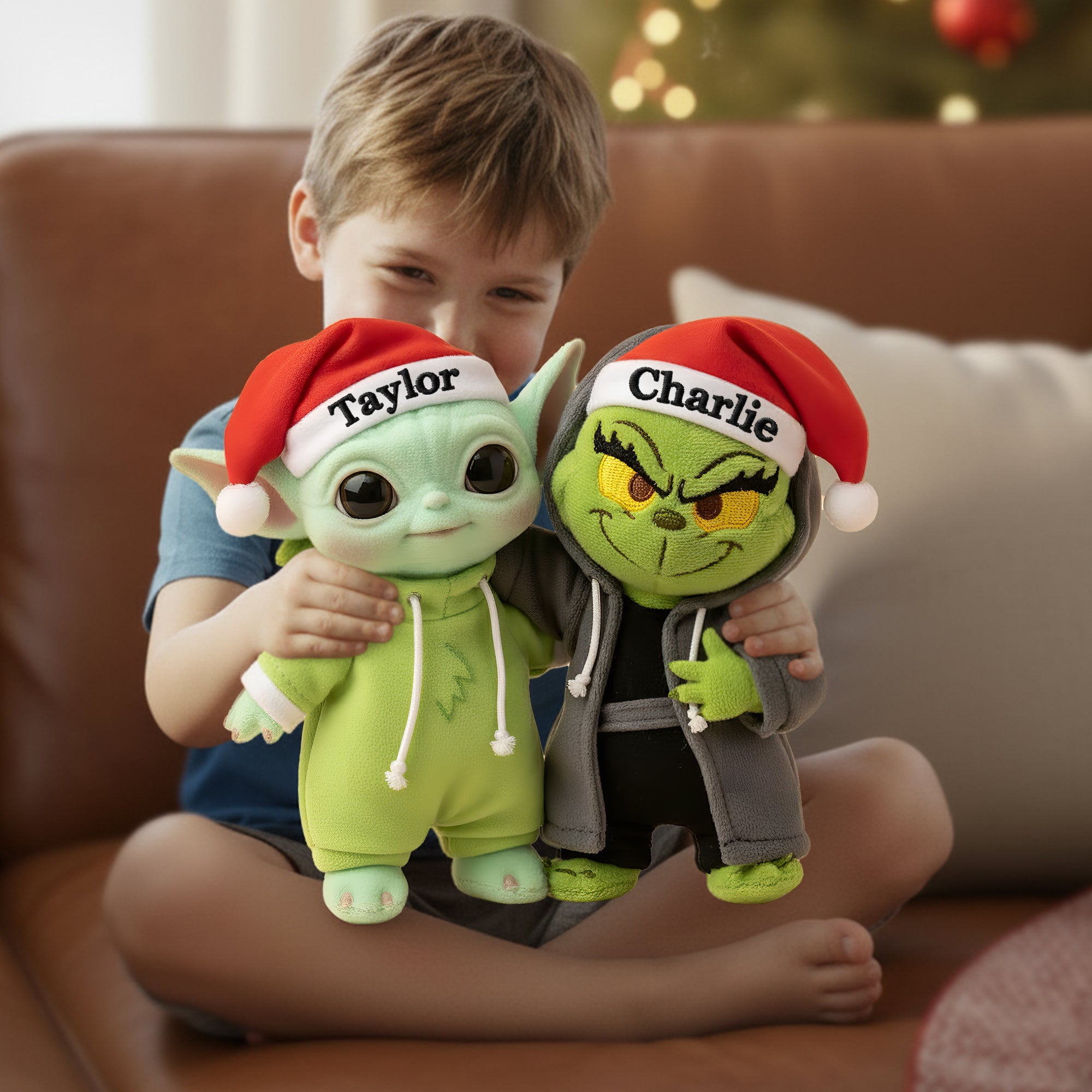 "Spread Holiday Cheer with Cute & Cheeky Friends" - Personalized Holiday Pillow for Friends Pillow PopCulturePrints