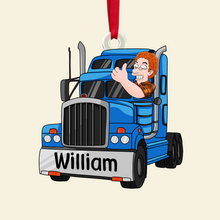 Load image into Gallery viewer, Custom Trucker Christmas Ornament - Personalized Gift Ornament PopCulturePrints
