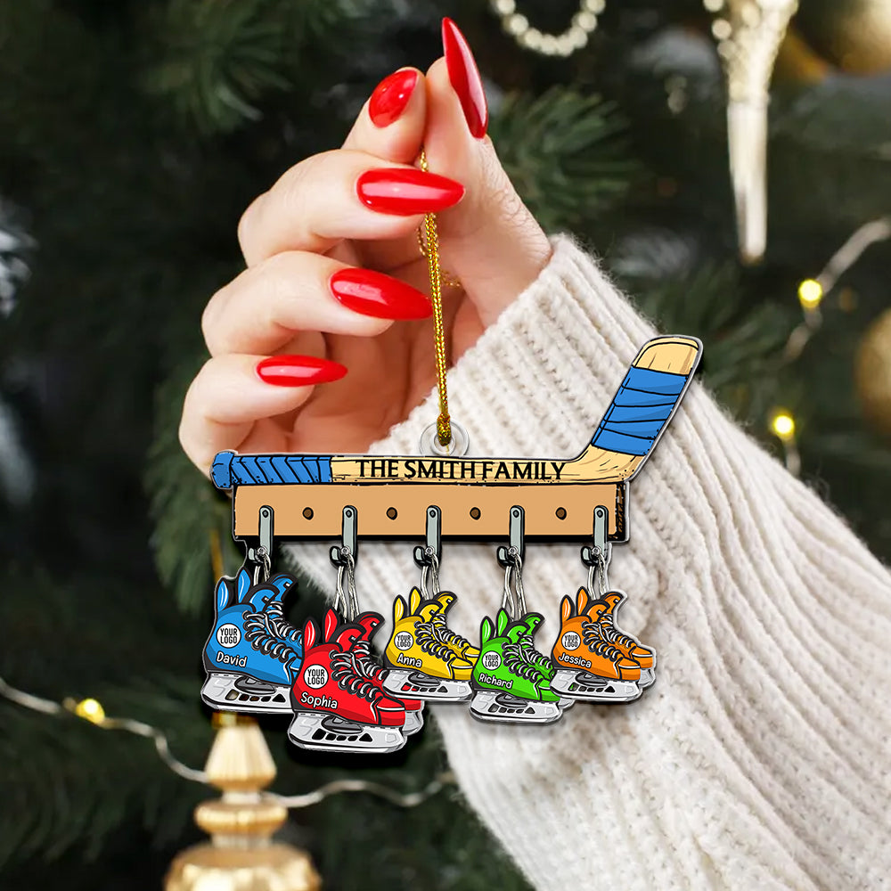 Custom Family Ice Hockey Skate Ornament Ornament PopCulturePrints
