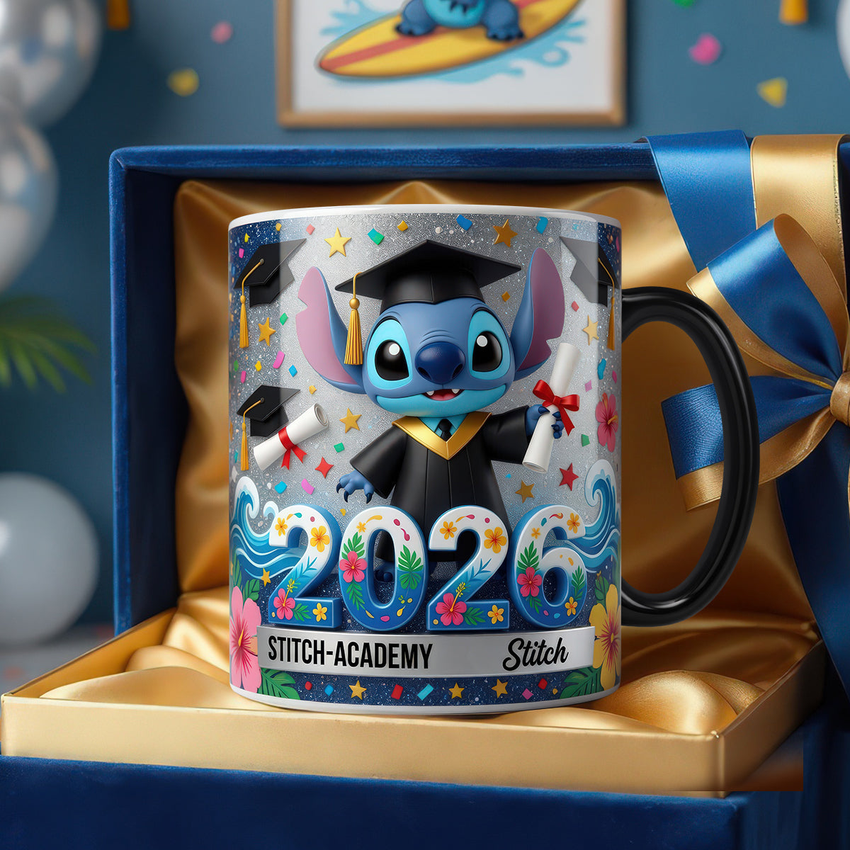 Celebrate Graduation with Stitch - Personalized Graduation Magic Mug