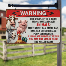 Load image into Gallery viewer, Warning: Farm Life is Adorable! – Funny Farm Animals Metal Sign – Personalized Gifts For Farmers Metal Signs PopCulturePrints
