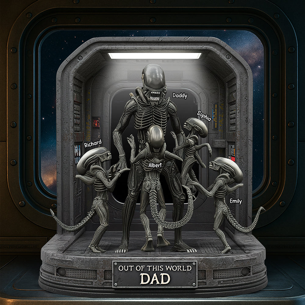 Out of This World Dad - Personalized Acrylic Plaque for Father's Day Shaped Plaques PopCulturePrints