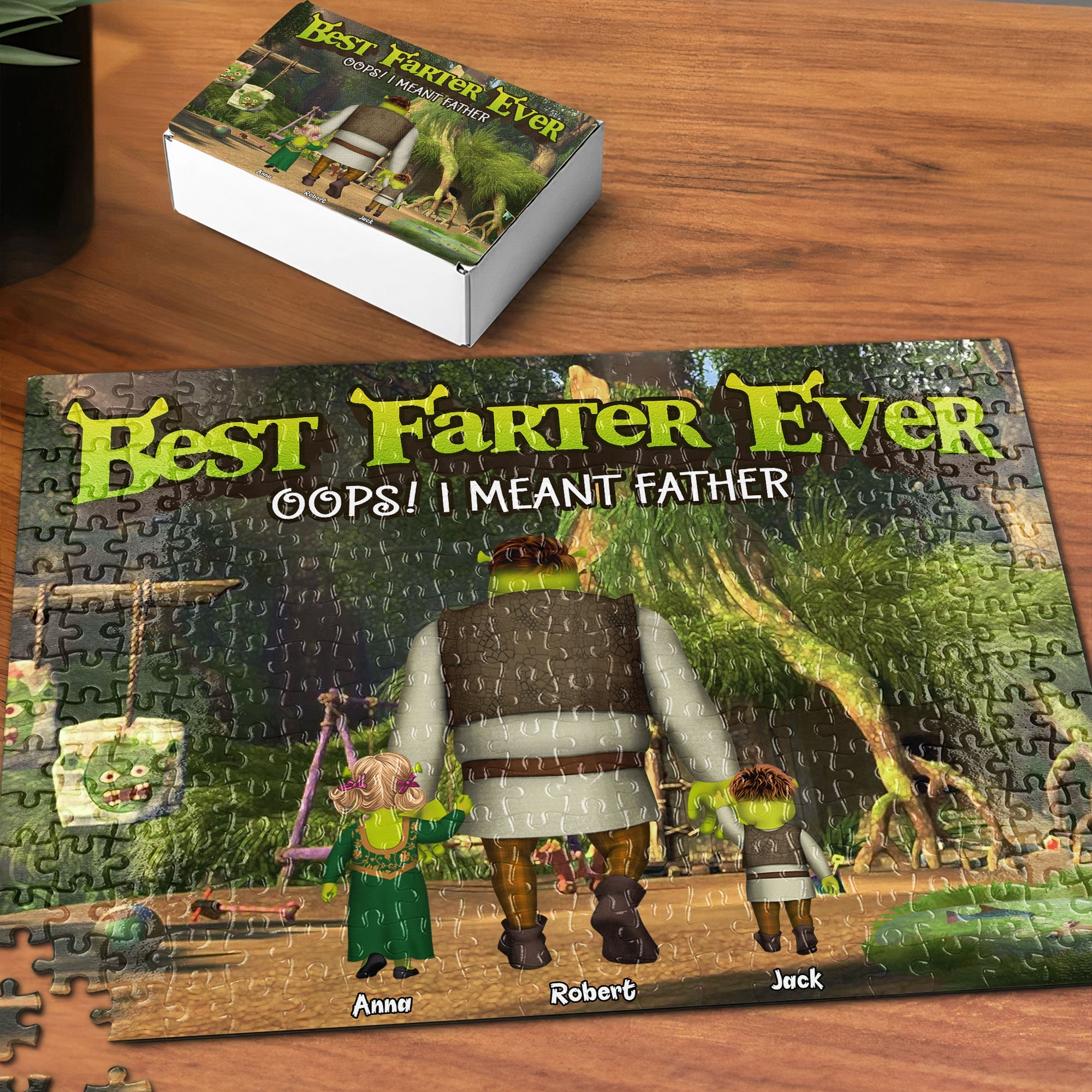 Personalized 'Best Father Ever' Jigsaw Puzzle Jigsaw Puzzles PopCulturePrints