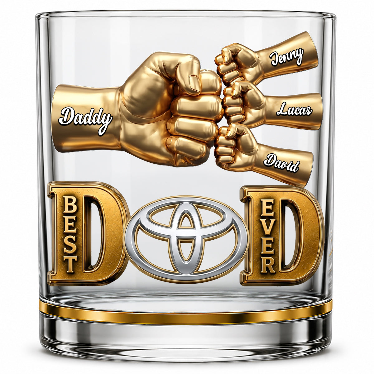 Best Dad Mug - Unique Personalized Gift for Father's Day Glass PopCulturePrints