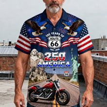 Load image into Gallery viewer, Reflect Your Patriotism with Pride - Proud American Motorcycle Hawaiian Shirt - Custom Photo Gifts for Bikers Hawaiian Shirts PopCulturePrints
