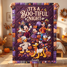 Load image into Gallery viewer, It's a Boo-tiful Night Blanket - Personalized Halloween Gift for Kids and Families
