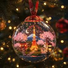 Load image into Gallery viewer, Illuminate Your Holidays: Personalized Famous Landmark Christmas Ornament - Custom Gift for Travel Lovers Ornament PopCulturePrints
