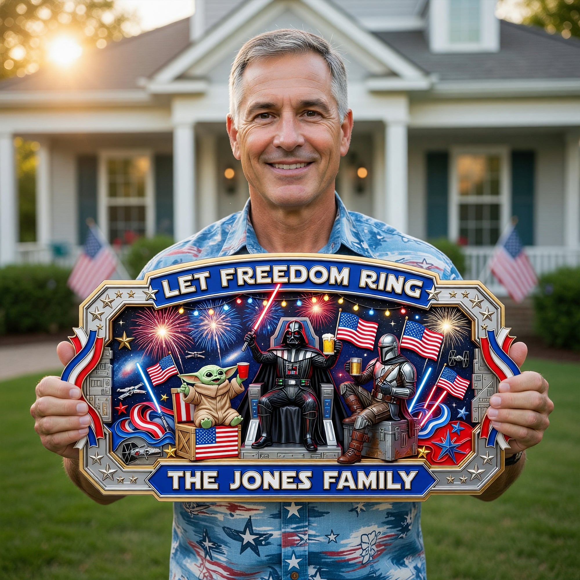 Let Freedom Ring - A Celebration of America’s 250th Anniversary Acrylic Sign - Personalized Gift for Family