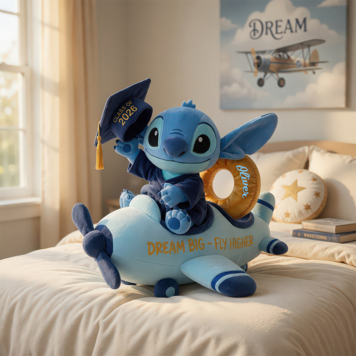 Dream Big, Fly Higher Pillow - A Personalized Gift for Graduates Pillow PopCulturePrints