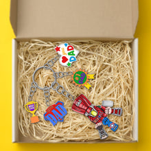 Load image into Gallery viewer, Custom Super Dad Keychain - Personalized Hero Gift Keychains PopCulturePrints

