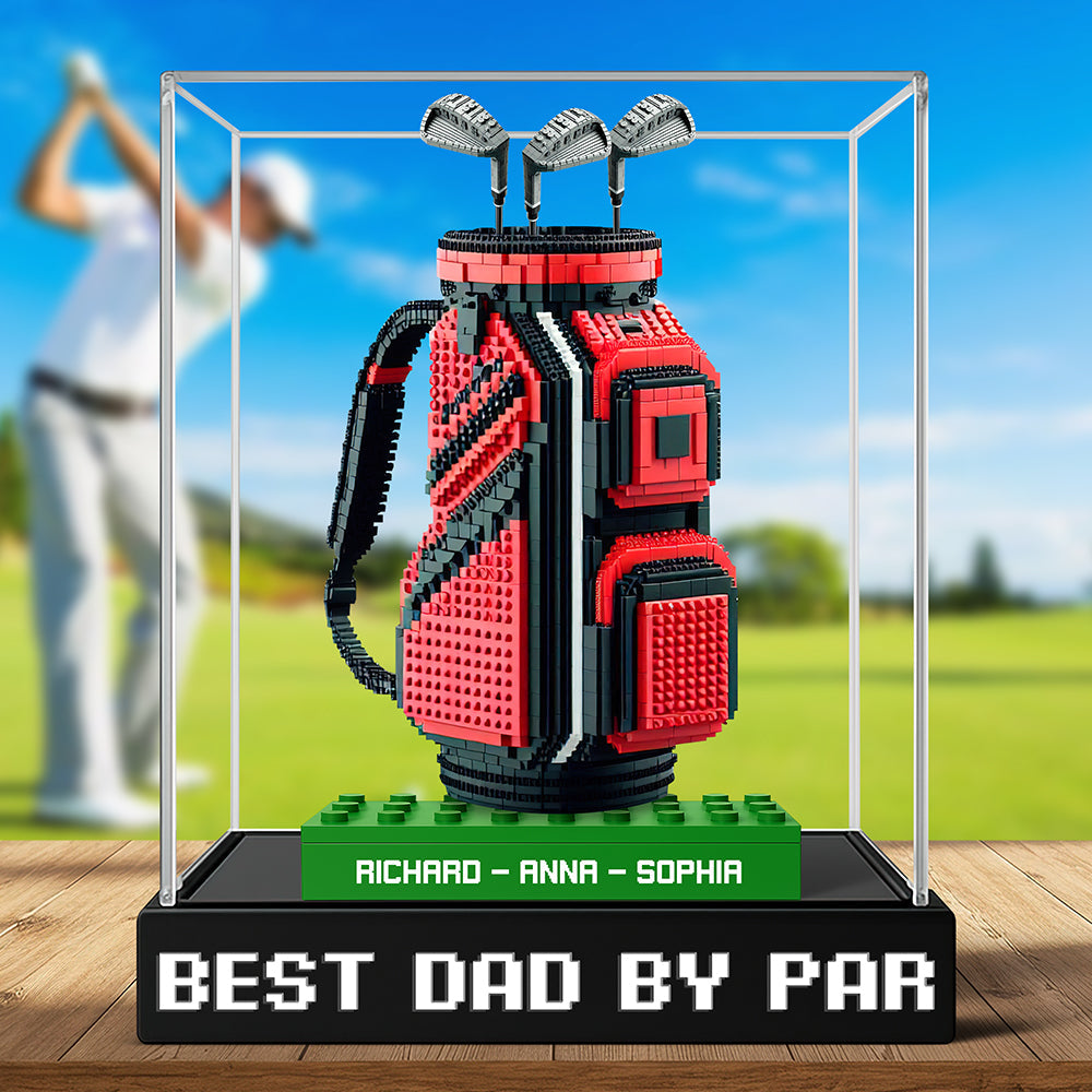 "Best Dad By Par" - Personalized Golf Dad Acrylic Plaque - Perfect Gifts for Dad, Grandpa, and More Shaped Plaques PopCulturePrints