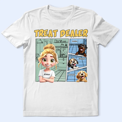 “Treat Dealer” - Personalized Cute Pet Lover T-Shirt - Perfect Gift for Dog & Cat Moms T-shirt PopCulturePrints