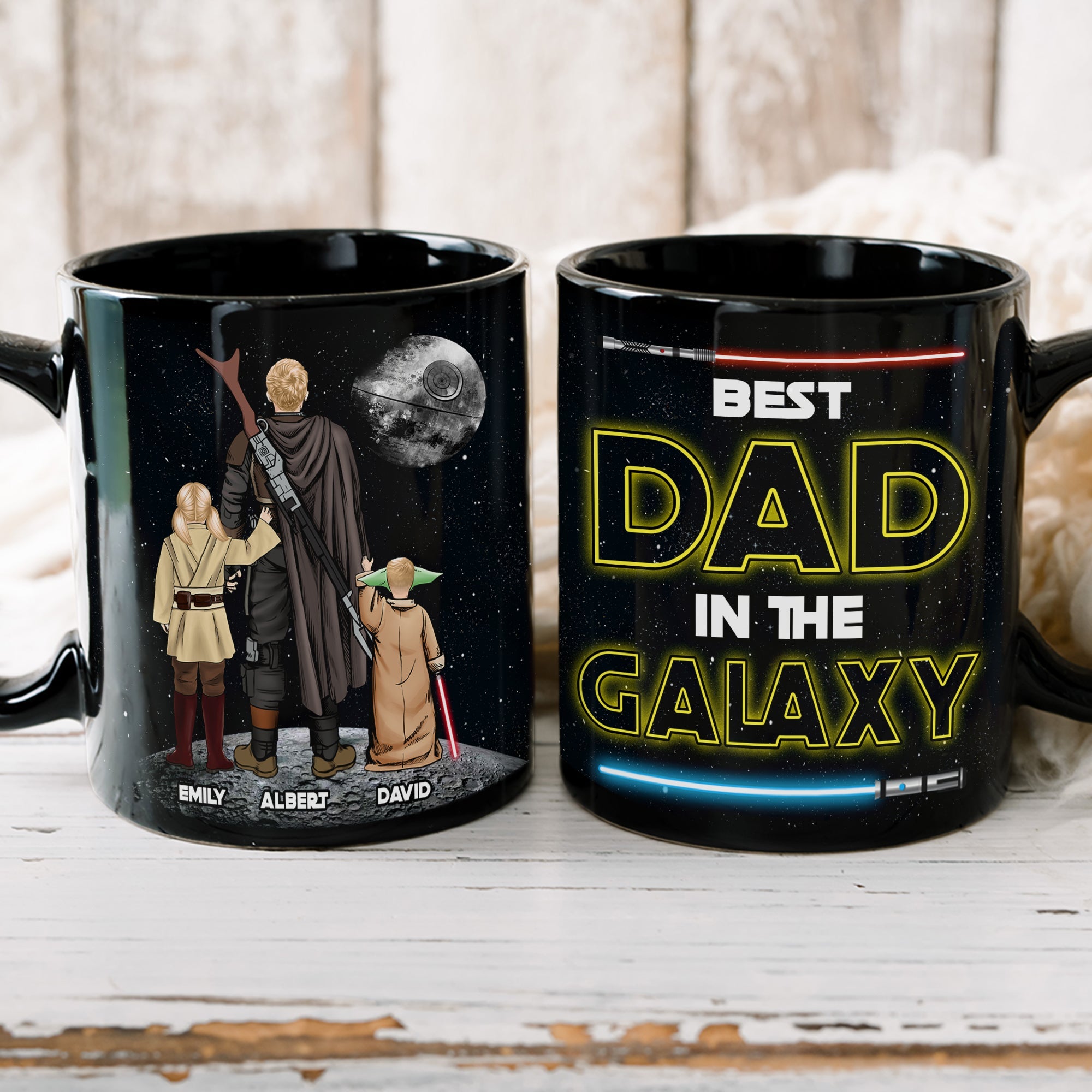 Best Dad in the Galaxy Personalized Coffee Mug Coffee Mug PopCulturePrints