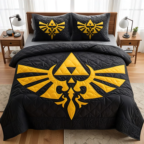 Heroic Adventure Quilt Bed Set for Gamers Blanket PopCulturePrints