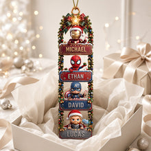 Load image into Gallery viewer, "Celebrate The Protector Within - Personalized Family Acrylic Ornament for Christmas"
