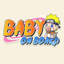 Load image into Gallery viewer, Personalized Cartoon Baby On Board Car Decal Decal Sticker PopCulturePrints
