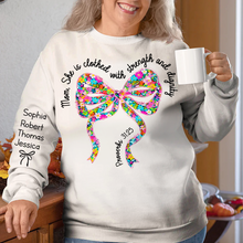 Load image into Gallery viewer, Mom, She is clothed with strength and dignity - Personalized 3D Shirt for Mom and Grandma AOP Products PopCulturePrints
