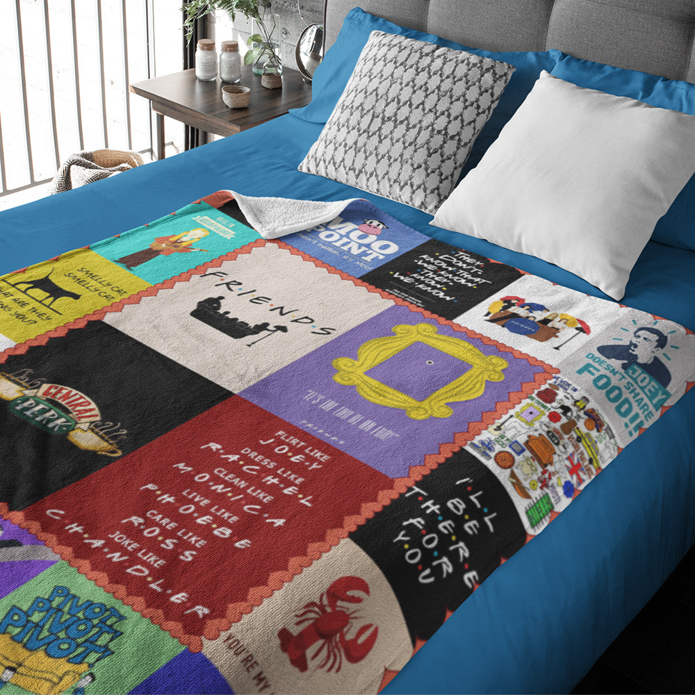 Friends TV Show Fan Blanket - Cozy Anniversary Gift Blanket PopCulturePrints