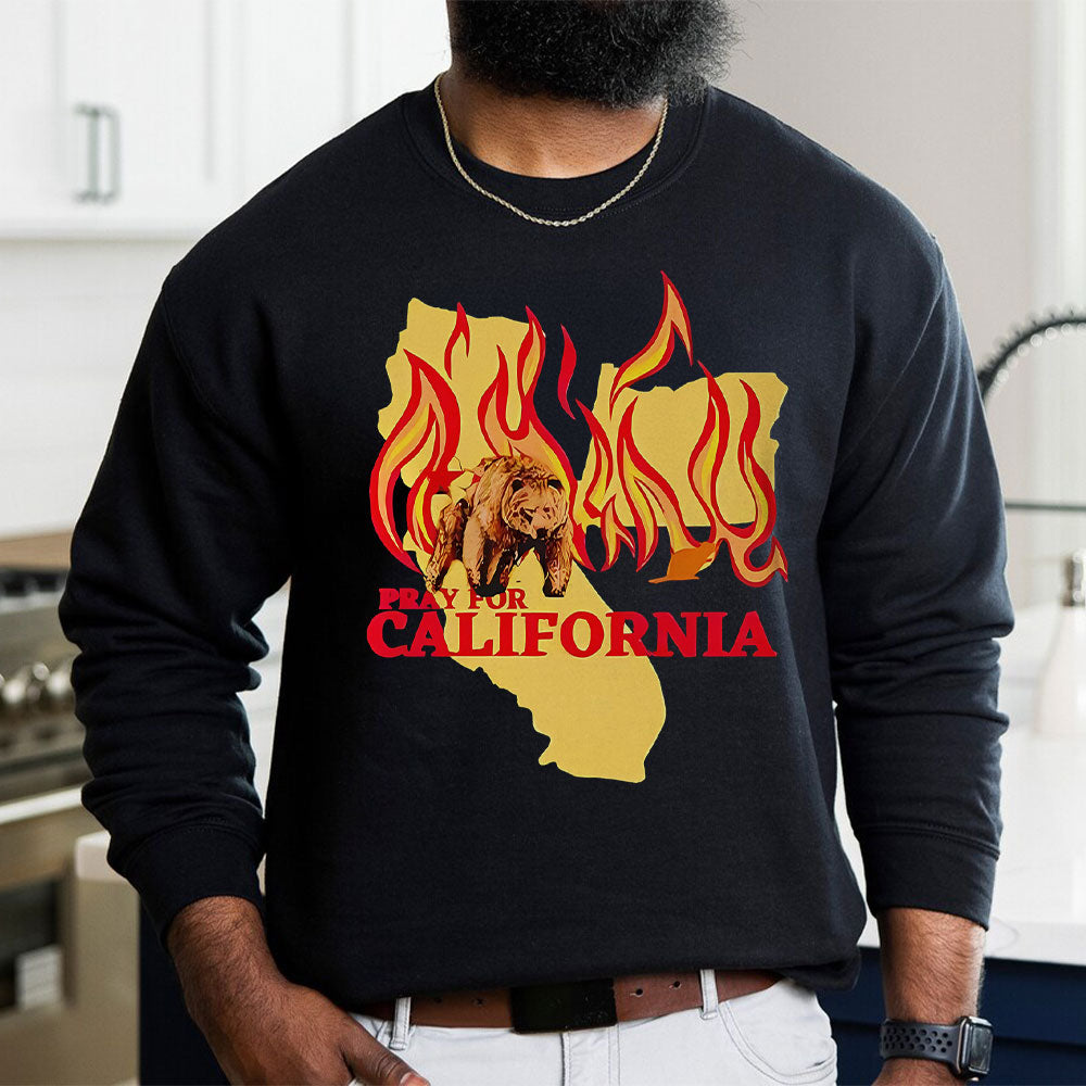 Pray for California Wildfire Tribute Shirt Shirts PopCulturePrints