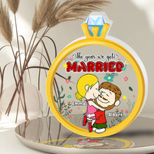 Load image into Gallery viewer, Personalized Acrylic Plaque for Couples - We Got Married Shaped Plaques PopCulturePrints
