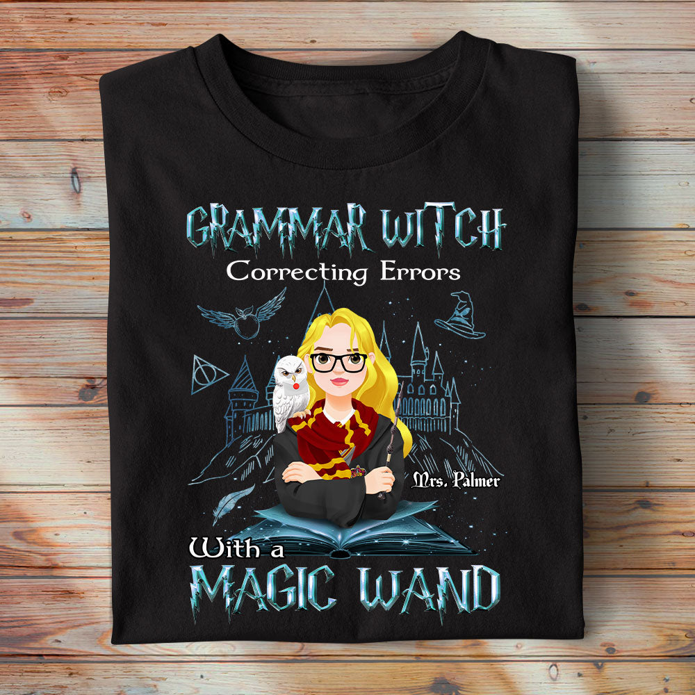 Personalized Grammar Witch Teacher Sweatshirt - Magical Gift for Educators